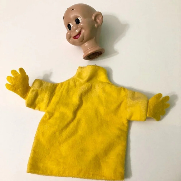 Vtg 1930s Dopey Composition Doll Head Hand Puppet Made In Canada Reliable Ideal - Picture 4 of 16